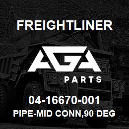 04-16670-001 Freightliner PIPE-MID CONN,90 DEG,S | AGA Parts