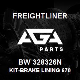 BW 328326N Freightliner KIT-BRAKE LINING 670 | AGA Parts