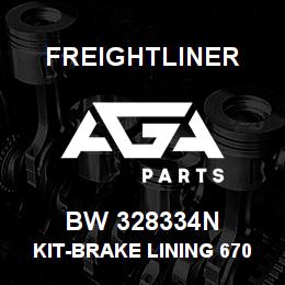 BW 328334N Freightliner KIT-BRAKE LINING 670 | AGA Parts