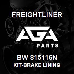 BW 815116N Freightliner KIT-BRAKE LINING | AGA Parts
