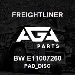 BW E11007260 Freightliner PAD_DISC | AGA Parts