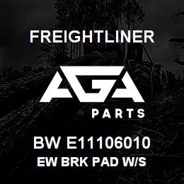 BW E11106010 Freightliner EW BRK PAD W/S | AGA Parts
