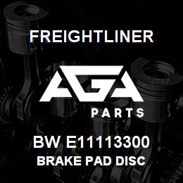 BW E11113300 Freightliner BRAKE PAD DISC | AGA Parts