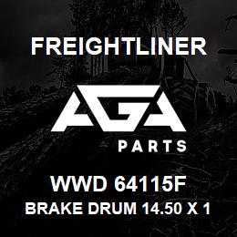 WWD 64115F Freightliner BRAKE DRUM 14.50 X 10.0 | AGA Parts