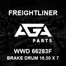WWD 66283F Freightliner BRAKE DRUM 16.50 X 7.0 | AGA Parts
