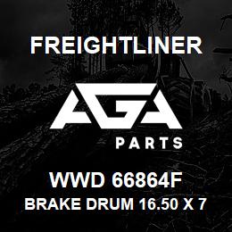 WWD 66864F Freightliner BRAKE DRUM 16.50 X 7.0 | AGA Parts