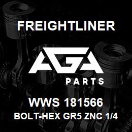 WWS 181566 Freightliner BOLT-HEX GR5 ZNC 1/4 | AGA Parts