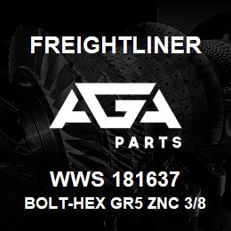 WWS 181637 Freightliner BOLT-HEX GR5 ZNC 3/8 | AGA Parts