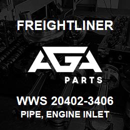 WWS 20402-3406 Freightliner PIPE, ENGINE INLET | AGA Parts