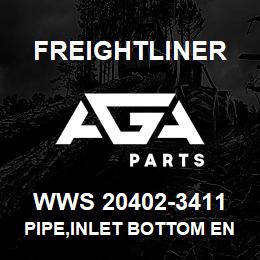 WWS 20402-3411 Freightliner PIPE,INLET BOTTOM EN | AGA Parts