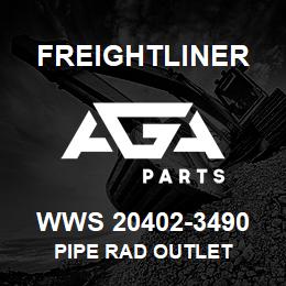 WWS 20402-3490 Freightliner PIPE RAD OUTLET | AGA Parts