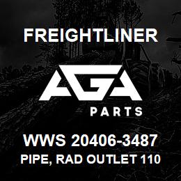 WWS 20406-3487 Freightliner PIPE, RAD OUTLET 1100 | AGA Parts