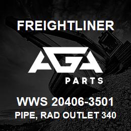 WWS 20406-3501 Freightliner PIPE, RAD OUTLET 3406 | AGA Parts