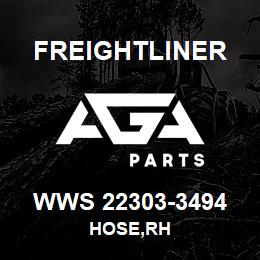 WWS 22303-3494 Freightliner HOSE,RH | AGA Parts
