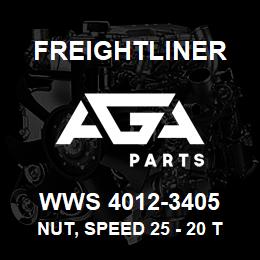 WWS 4012-3405 Freightliner NUT, SPEED 25 - 20 TIN | AGA Parts