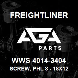 WWS 4014-3404 Freightliner SCREW, PHL 8 - 18X125 | AGA Parts