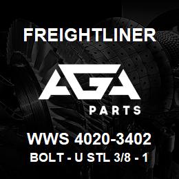 WWS 4020-3402 Freightliner BOLT - U STL 3/8 - 16X3 | AGA Parts