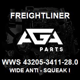 WWS 43205-3411-28.0 Freightliner WIDE ANTI - SQUEAK INSULATION | AGA Parts