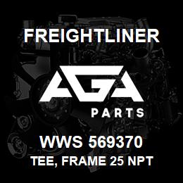 WWS 569370 Freightliner TEE, FRAME 25 NPT | AGA Parts
