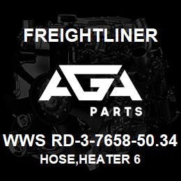 WWS RD-3-7658-50.34 Freightliner HOSE,HEATER 6 | AGA Parts
