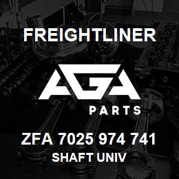 ZFA 7025 974 741 Freightliner SHAFT UNIV | AGA Parts