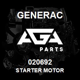 020692 Generac STARTER MOTOR | AGA Parts