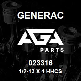 023316 Generac 1/2-13 X 4 HHCS | AGA Parts