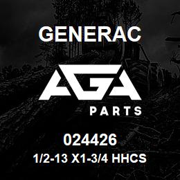 024426 Generac 1/2-13 X1-3/4 HHCS | AGA Parts