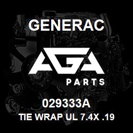 029333A Generac TIE WRAP UL 7.4X .19 BLK | AGA Parts