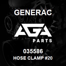 035586 Generac HOSE CLAMP #20 | AGA Parts