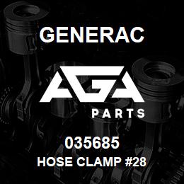 035685 Generac HOSE CLAMP #28 | AGA Parts