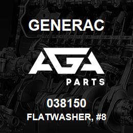 038150 Generac FLATWASHER, #8 | AGA Parts