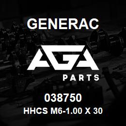 038750 Generac HHCS M6-1.00 X 30 | AGA Parts