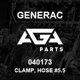 040173 Generac CLAMP, HOSE #5.5 | AGA Parts