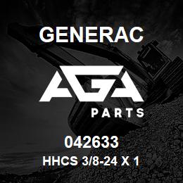 042633 Generac HHCS 3/8-24 X 1 | AGA Parts