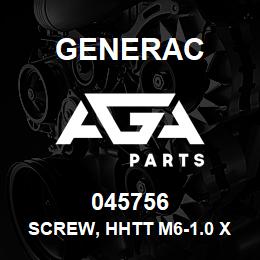 045756 Generac SCREW, HHTT M6-1.0 X 10 | AGA Parts