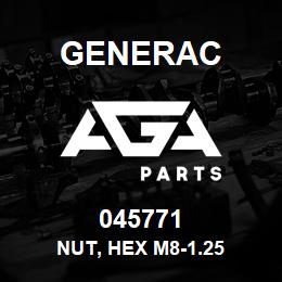 045771 Generac NUT, HEX M8-1.25 | AGA Parts