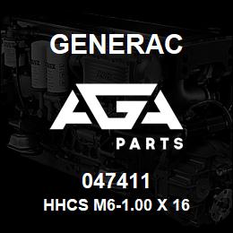 047411 Generac HHCS M6-1.00 X 16 | AGA Parts
