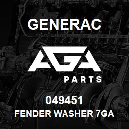 049451 Generac FENDER WASHER 7GA | AGA Parts