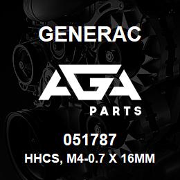 051787 Generac HHCS, M4-0.7 X 16MM | AGA Parts
