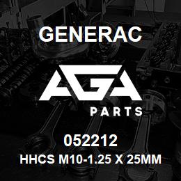 052212 Generac HHCS M10-1.25 X 25MM | AGA Parts