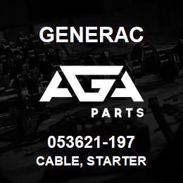 053621-197 Generac CABLE, STARTER | AGA Parts