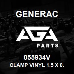 055934V Generac CLAMP VINYL 1.5 X 0.281 | AGA Parts