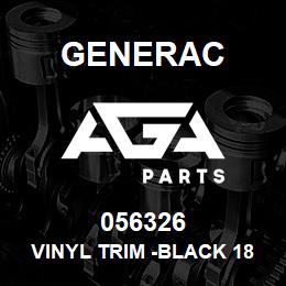 056326 Generac VINYL TRIM -BLACK 180MM | AGA Parts