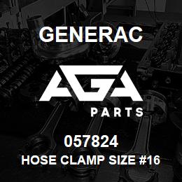 057824 Generac HOSE CLAMP SIZE #16 | AGA Parts