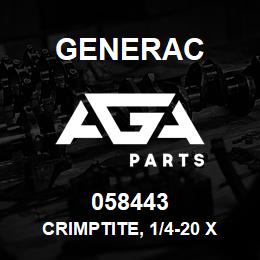058443 Generac CRIMPTITE, 1/4-20 X 5/8 | AGA Parts