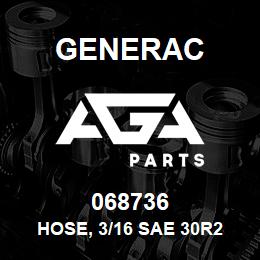 068736 Generac HOSE, 3/16 SAE 30R2 | AGA Parts