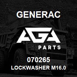 070265 Generac LOCKWASHER M16.0 | AGA Parts