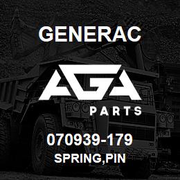 070939-179 Generac SPRING,PIN | AGA Parts