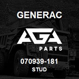 070939-181 Generac STUD | AGA Parts